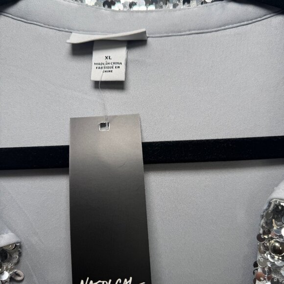 NEON ROSE  X NASTY GYAL SEQUIN SHIRT DRESS XL - Picture 5 of 9